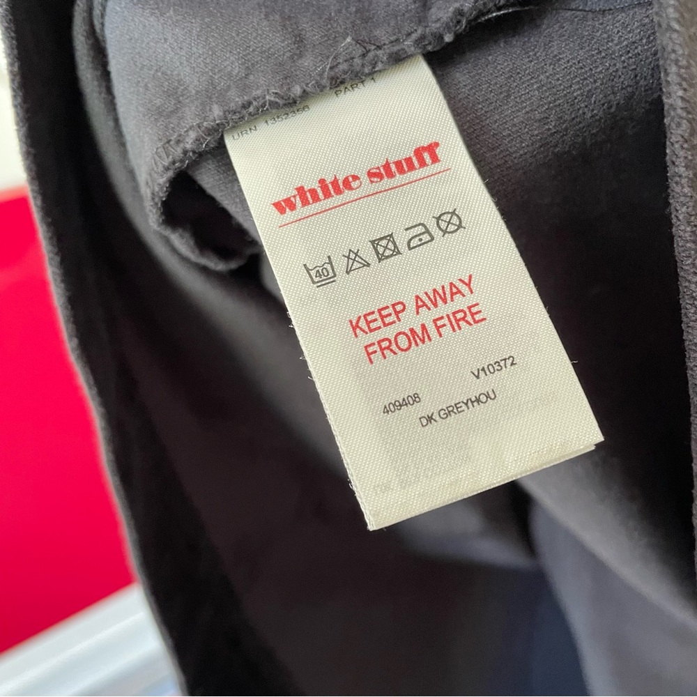 WHITE STUFF Moleskin Skirt Size 18 Dark Grey Mini Short - Picture 6 of 6